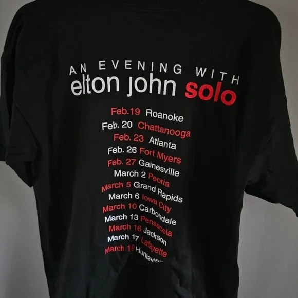 Vintage 90s Single Stitch Elton John Tee Large NWOT - Picture 5 of 5